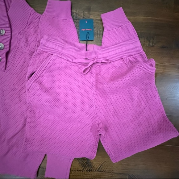Tommy John Lounge 2 PC SET Joggers + Sweatshirt S NWT $236.00 Rose Sweater KNIT - Picture 5 of 11